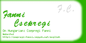 fanni csepregi business card